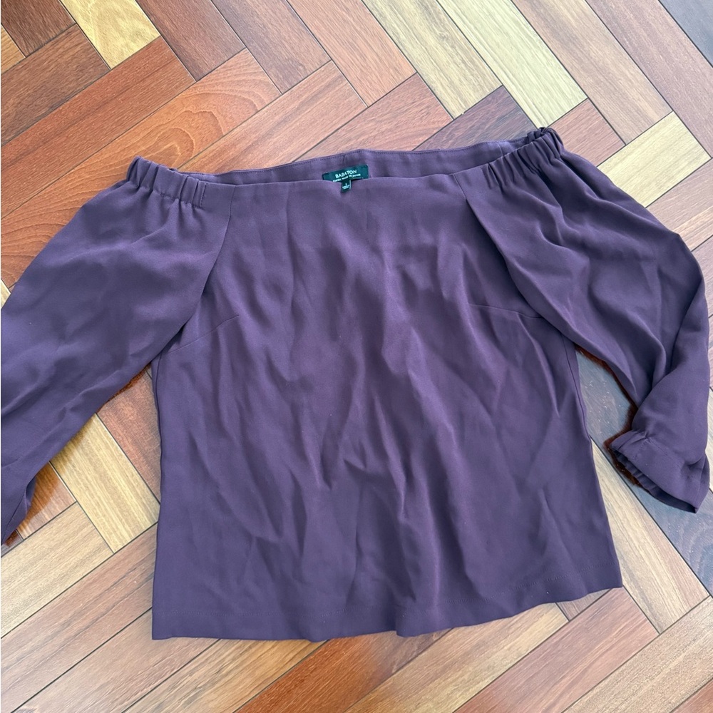 Aritzia barbaton Off-Shoulder burgundy Top